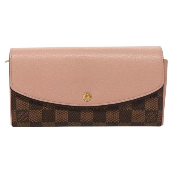 LOUIS VUITTON Damier Ebene Portofeuil Normandy Wallet Pink N61262 LV Auth 125844 - Picture 2 of 16